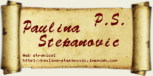 Paulina Stepanović vizit kartica